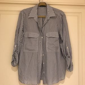 Striped Zara Button Down Top